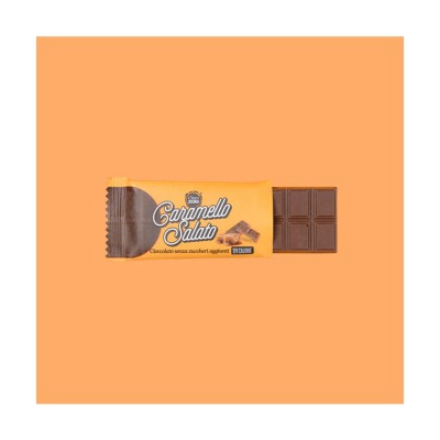 CHOCO ZERO Tavoletta di cioccolato senza zuccheri aggiunti gusto CARAMELLO SALATO