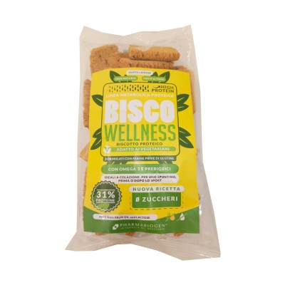 Biscotti proteici Low Carb “Bisco Wellness” con omega3 e prebiotici gusto Mela e cannella