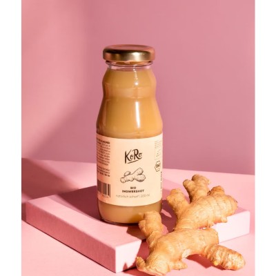 Concentrated organic ginger and lemon juice