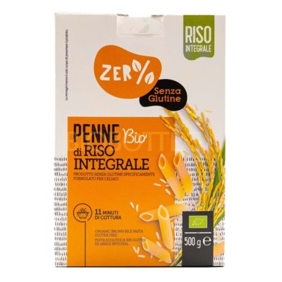 Penne di Riso Integrale Senza Glutine Zer% Glutine