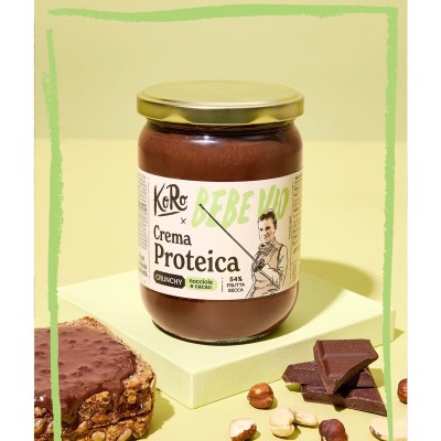 Crema spalmabile proteica crunchy vegan "KoRo x Bebe Vio" 500g
