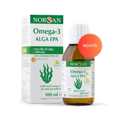 Omega-3 Alga EPA, gusto arancia senza reflusso