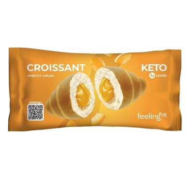 Croissant ripieno di crema albicocca 3 gr di carboidrati