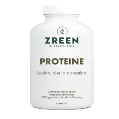 Proteine vegetali con L-glicina, L-carnitina, magnesio, zinco, colina, vitamine B6 e B12 e creatina