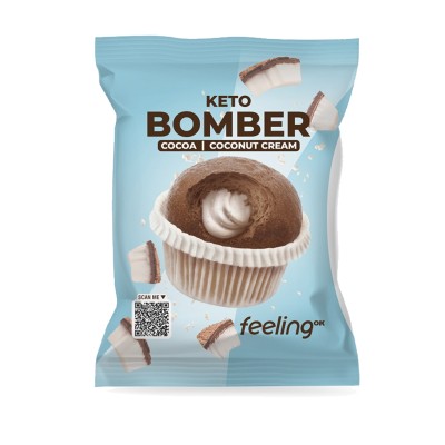 Bomber cocoa - coconut cream keto, solo 2g di carboidrati
