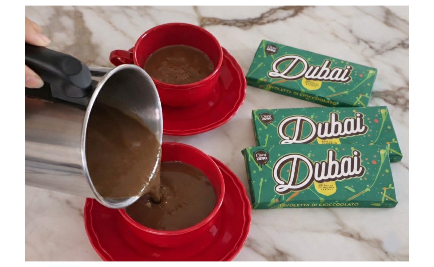Cioccolata calda al gusto Dubai