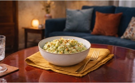 Gnocchi Keto RiMa Benessere con Crema di Zucchine e Mandorle Tostate