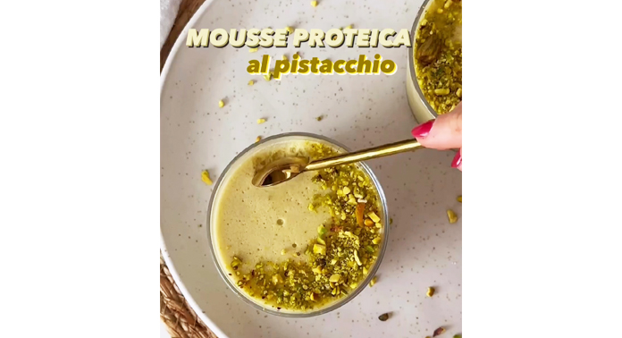 Mousse proteica al Pistacchio